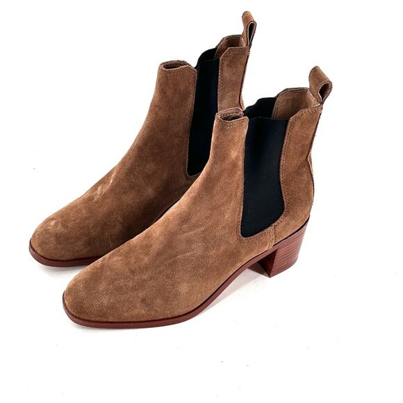 Steve Madden Rhiannon Chelsea Boots 8 Tan Suede NWOT Ankle Booties Boho Western - Picture 7 of 10
